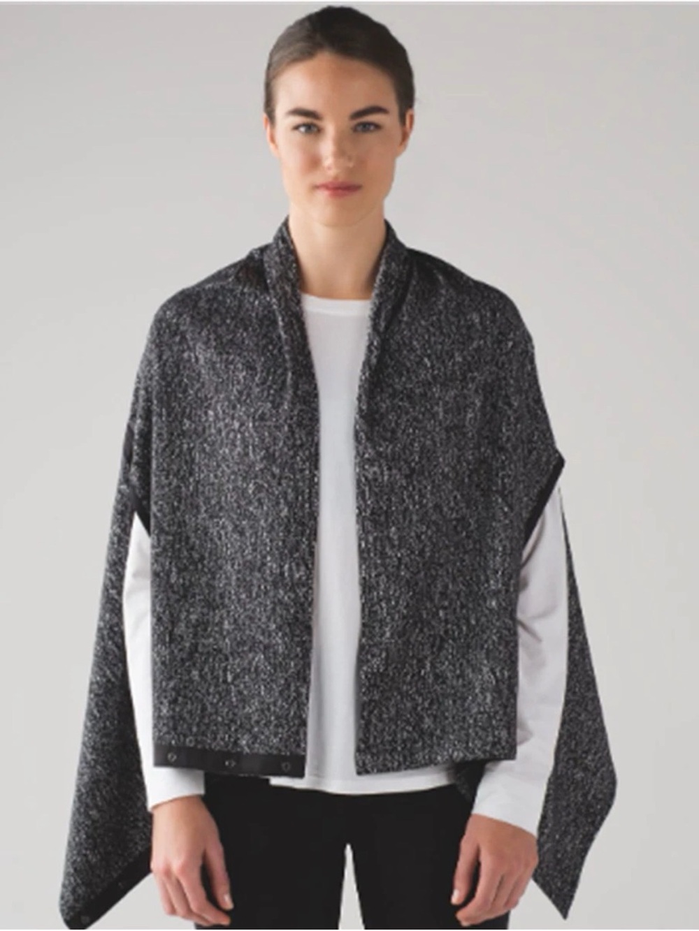 Lululemon Black & Charcoal Marled Shawl